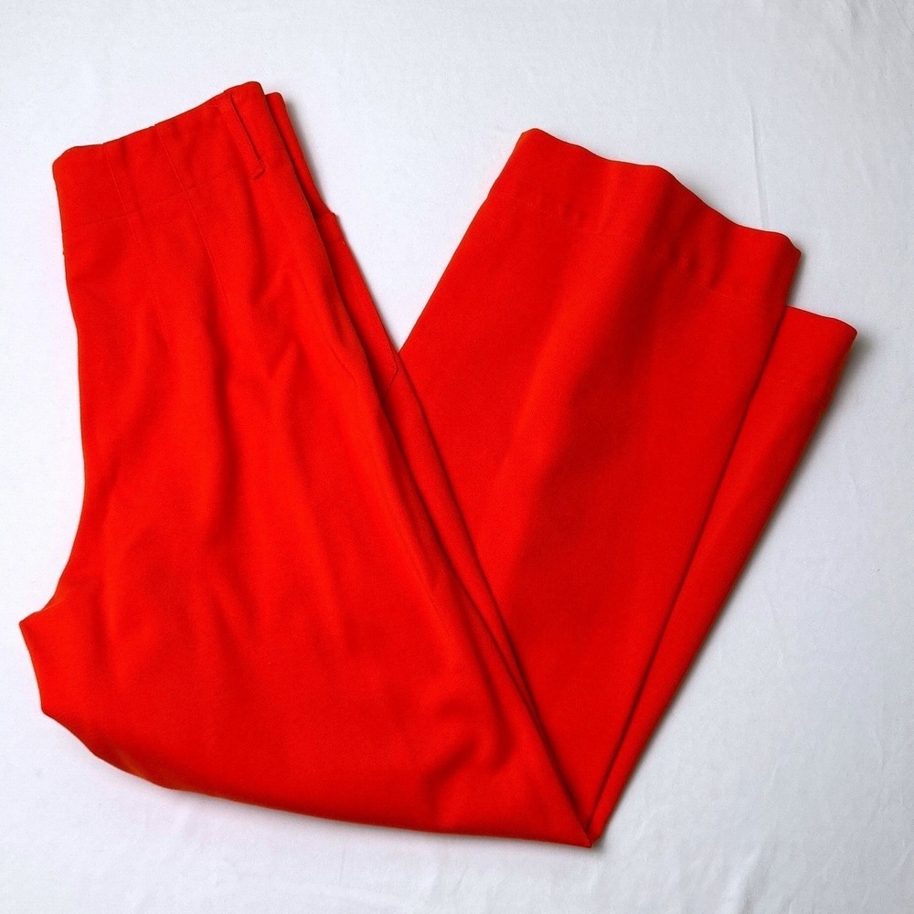 Jones New York Womens High Rise Wide Leg Patch Pocket Trousers Size 2 Orange